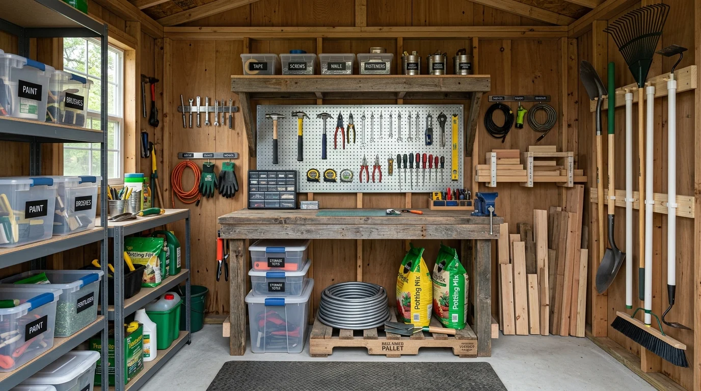 allotment-shed-organization-ideas