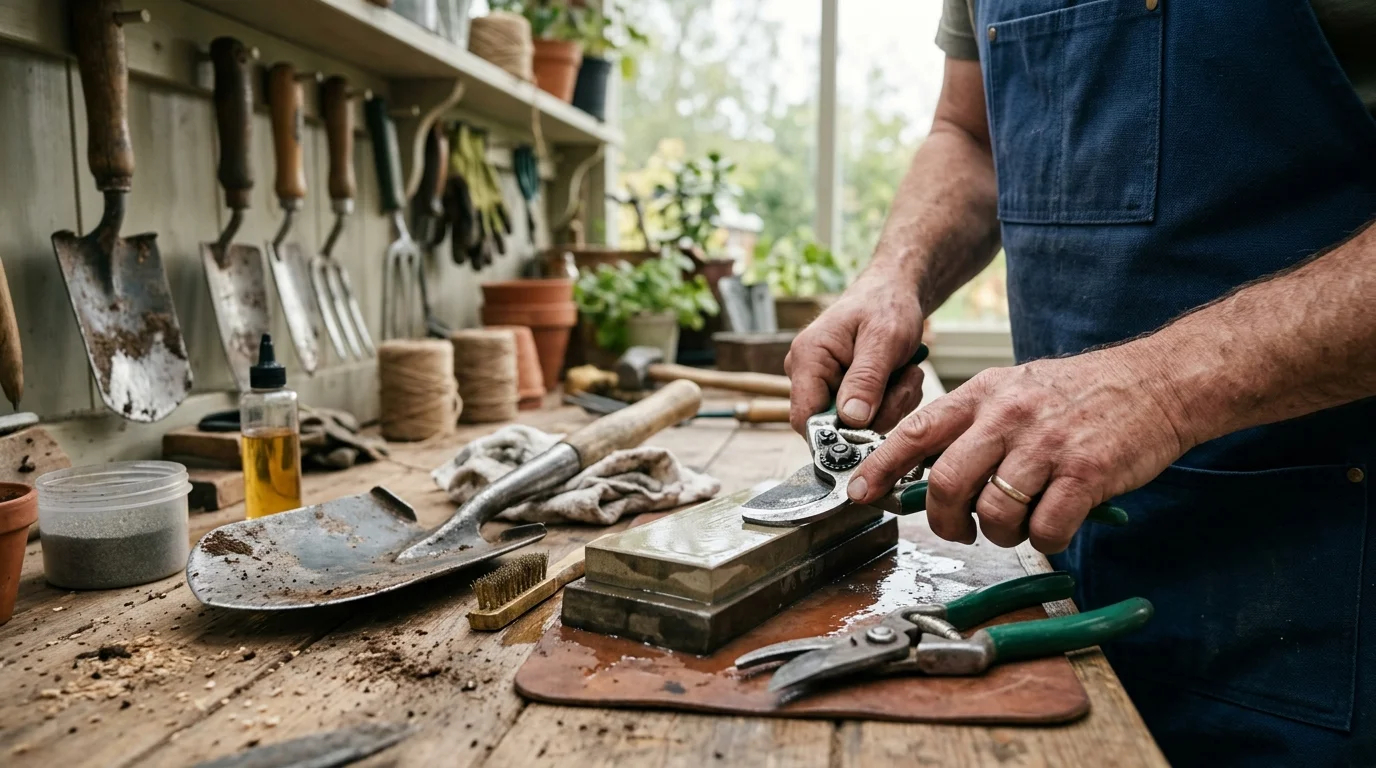 clean-sharpen-garden-tools